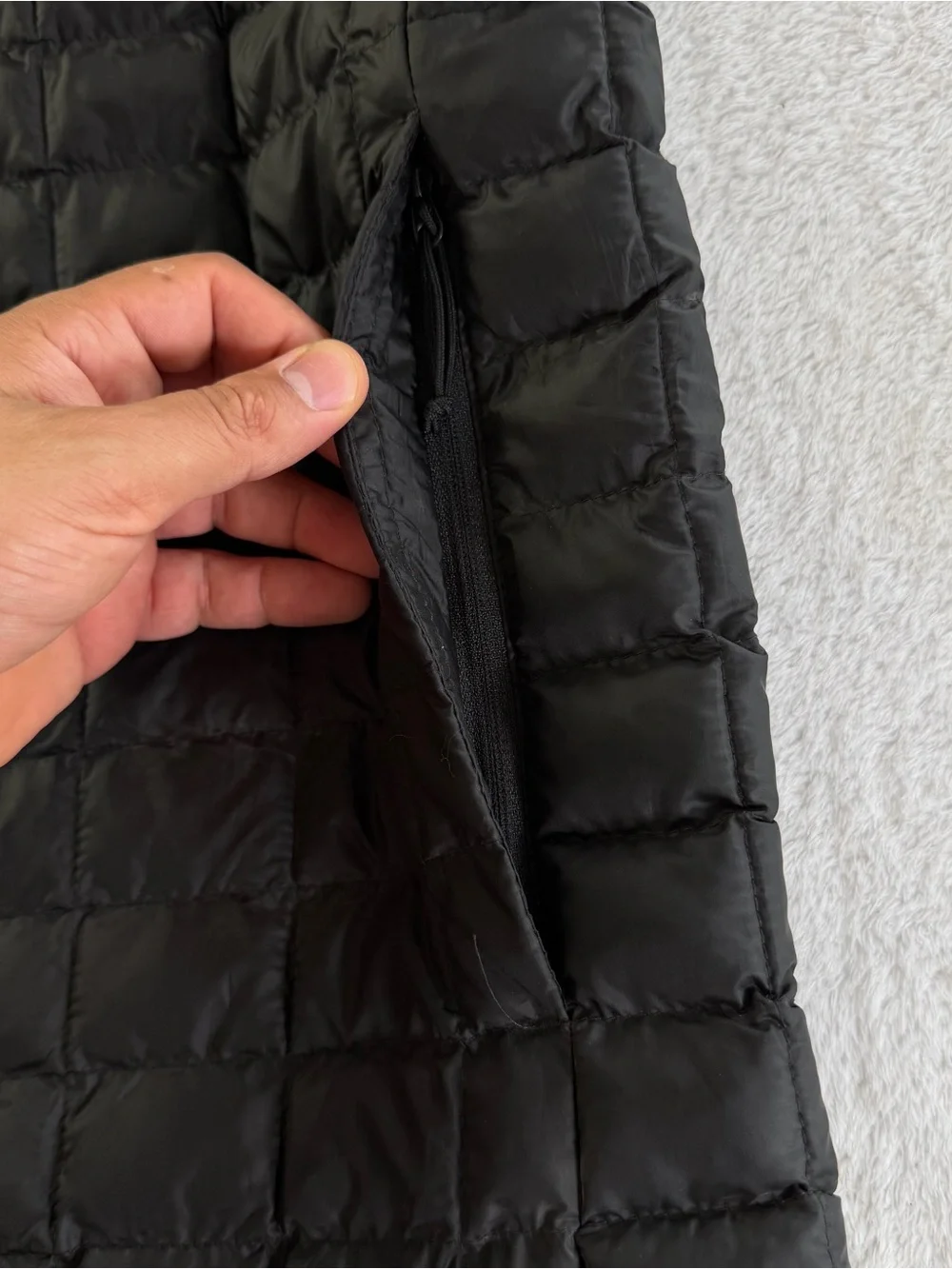 The North Face ThermoBall Eco Black Insulated Puffer Vest Tonal Logo